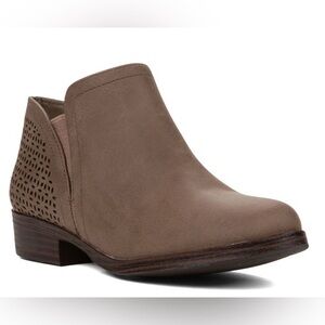 Girls NEW Mia Kids Taupe Ankle Booties Faux Suede